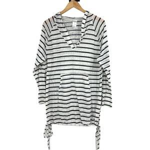 Kona Sol Target size M 1772 Swim Cover Shirt Dress Tunic Top Stripe Hoodie